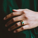 colombiaringtessdemeerleer18kgoldemerald